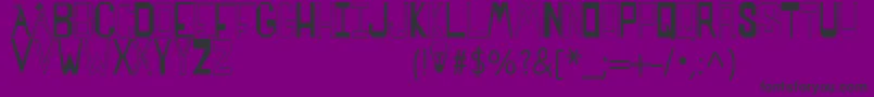 フォントSPARKS MADE US – 紫の背景に黒い文字