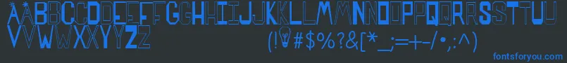 フォントSPARKS MADE US – 黒い背景に青い文字