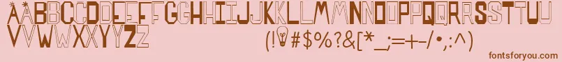 SPARKS MADE US-fontti – ruskeat fontit vaaleanpunaisella taustalla