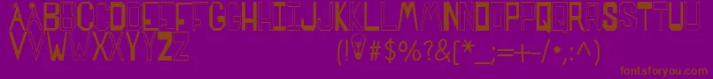 Шрифт SPARKS MADE US – коричневые шрифты на фиолетовом фоне