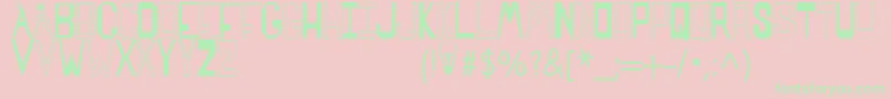 フォントSPARKS MADE US – ピンクの背景に緑の文字