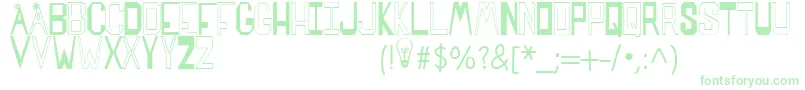 SPARKS MADE US-fontti – vihreät fontit valkoisella taustalla