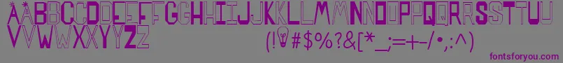 Шрифт SPARKS MADE US – фиолетовые шрифты на сером фоне
