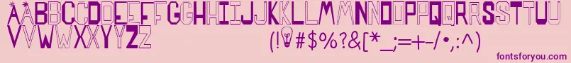Шрифт SPARKS MADE US – фиолетовые шрифты на розовом фоне
