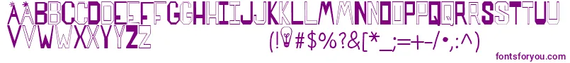 Шрифт SPARKS MADE US – фиолетовые шрифты на белом фоне