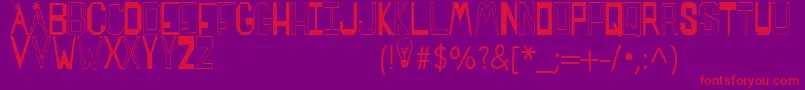 フォントSPARKS MADE US – 紫の背景に赤い文字
