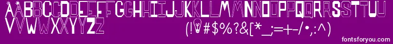 Шрифт SPARKS MADE US – белые шрифты на фиолетовом фоне