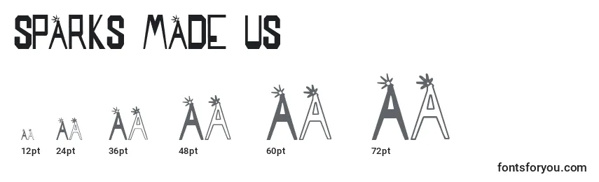 SPARKS MADE US Font Sizes