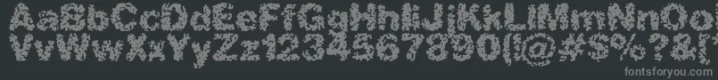 spastic2 Font – Gray Fonts on Black Background