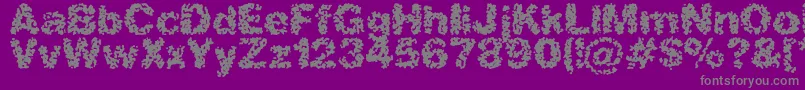 Weitere Informationen zur spastic2-Schriftart spastic2-Schriftart – Graue Schriften auf violettem Hintergrund