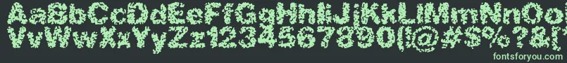 spastic2 Font – Green Fonts on Black Background