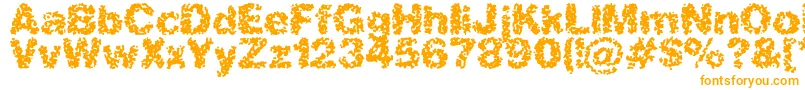 spastic2 Font – Orange Fonts on White Background