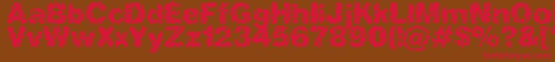 spastic2 Font – Red Fonts on Brown Background