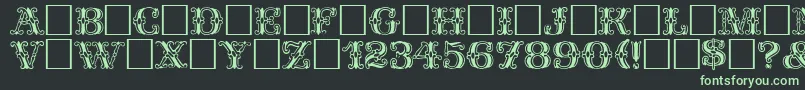 Spatz Plain Font – Green Fonts on Black Background