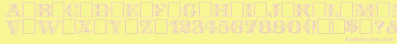 Spatz Plain Font – Pink Fonts on Yellow Background