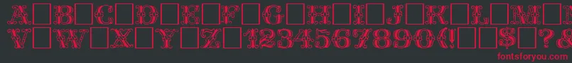 Spatz Plain-Schriftart – Rote Schriften auf schwarzem Hintergrund