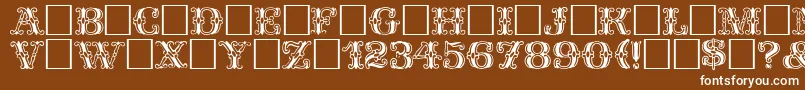 Spatz Plain Font – White Fonts on Brown Background