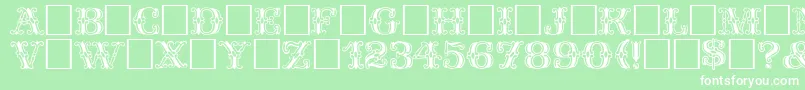 Spatz Plain Font – White Fonts on Green Background