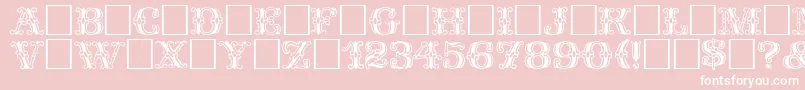 Spatz Plain-Schriftart – Weiße Schriften auf rosa Hintergrund