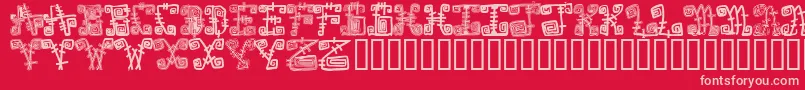 SPAZC    Font – Pink Fonts on Red Background