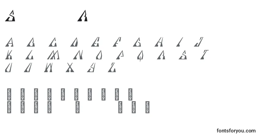 Schriftart Specere Regular – Alphabet, Zahlen, spezielle Symbole