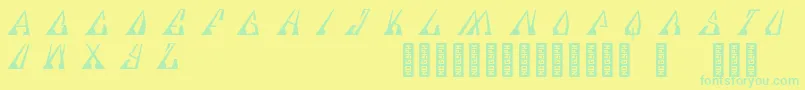 Czcionka Specere Regular – zielone czcionki na żółtym tle