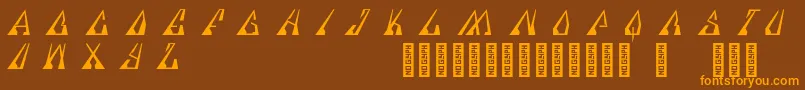 Police Specere Regular – polices orange sur fond brun