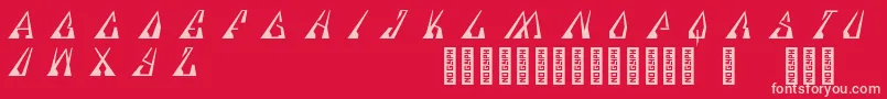 Specere Regular Font – Pink Fonts on Red Background