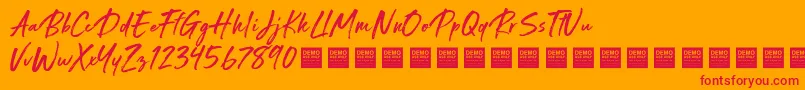Special Request   Demo Font – Red Fonts on Orange Background