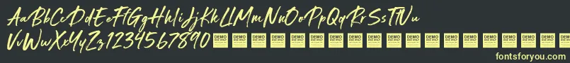 Special Request   Demo Font – Yellow Fonts on Black Background