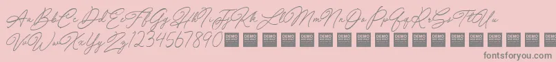 Special Touch   Demo Font – Gray Fonts on Pink Background