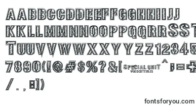 SPECIAL UNIT font – stencil Fonts