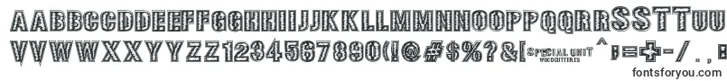 Шрифт SPECIAL UNIT – трафаретные шрифты