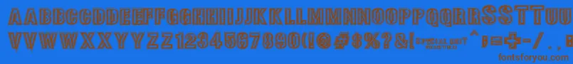 SPECIAL UNIT Font – Brown Fonts on Blue Background