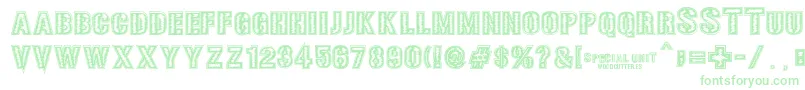 Czcionka SPECIAL UNIT – zielone czcionki