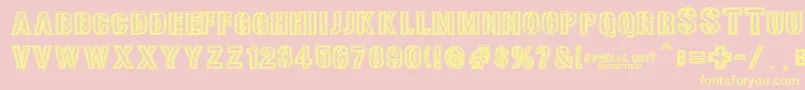 SPECIAL UNIT Font – Yellow Fonts on Pink Background
