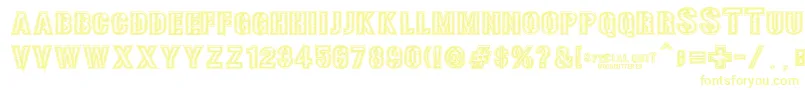SPECIAL UNIT-fontti – keltaiset fontit