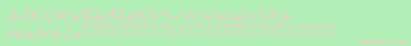 Specialist Bold Font – Pink Fonts on Green Background