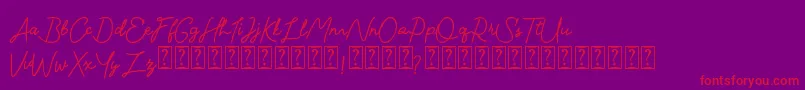 Specialist Font – Red Fonts on Purple Background