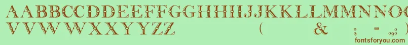 Beffle Font – Brown Fonts on Green Background