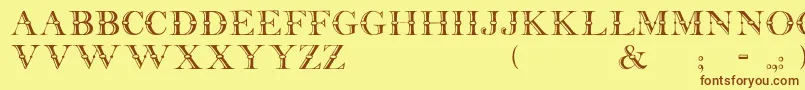 Beffle Font – Brown Fonts on Yellow Background