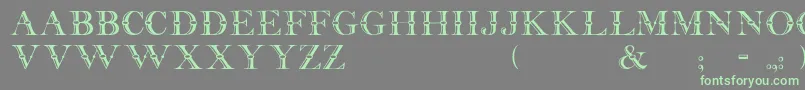 Beffle Font – Green Fonts on Gray Background