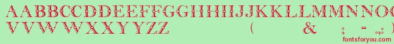 Beffle Font – Red Fonts on Green Background