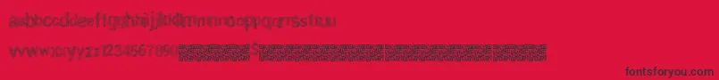 SpecialThird-Schriftart – Schwarze Schriften auf rotem Hintergrund