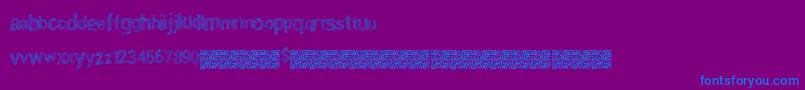 フォントSpecialThird – 紫色の背景に青い文字