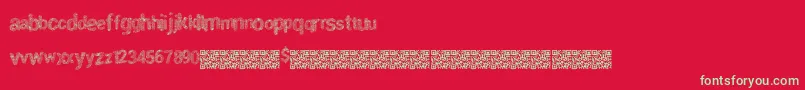 フォントSpecialThird – 赤い背景に緑の文字