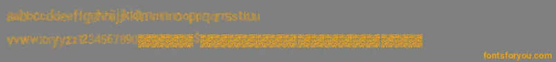 SpecialThird-Schriftart – Orangefarbene Schriften auf grauem Hintergrund