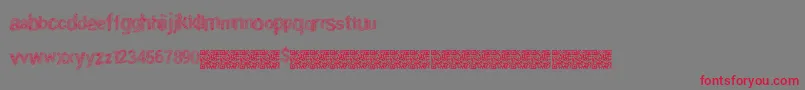 SpecialThird Font – Red Fonts on Gray Background