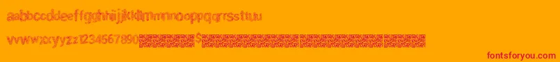 SpecialThird Font – Red Fonts on Orange Background