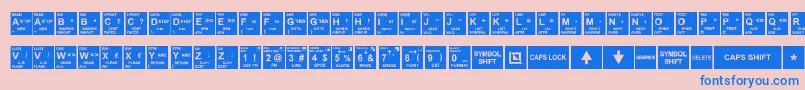 Spectrum Font – Blue Fonts on Pink Background